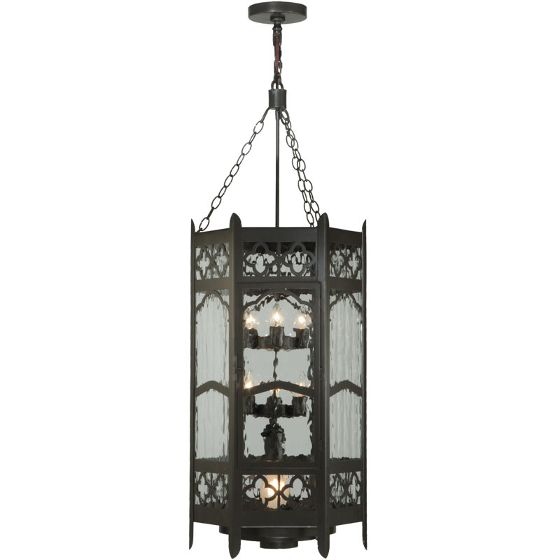 Luminaire suspendu hexagonal 6 lumières Church