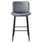Chaises de pub modernes avec revêtement en velours gris foncé, pieds en métal, siège d'une hauteur de 29 pouces, support de poids de 250 lb, capacité-1162511690