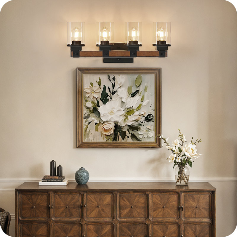 4-light Dimmable Farmhouse Vanity Lights , 4 Lights