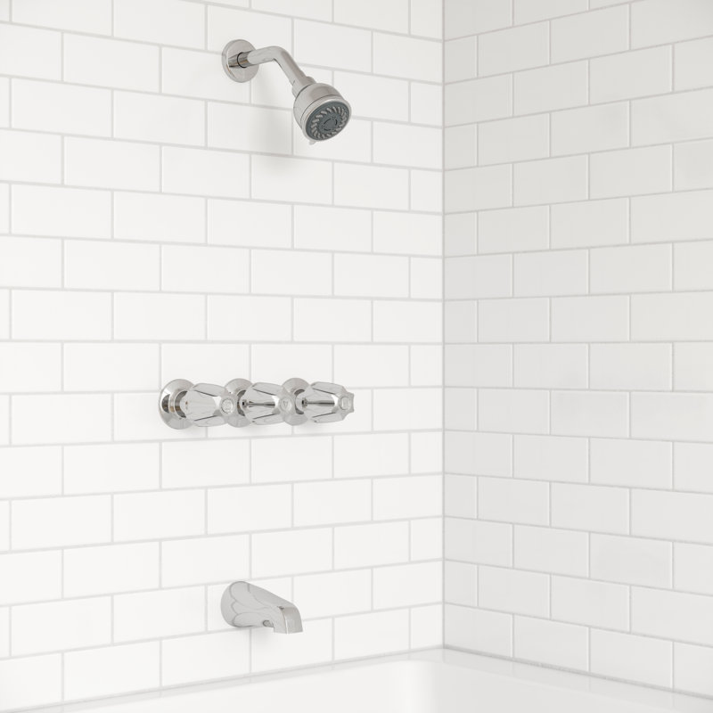 Handle Tub and Shower Dual Function Ceramic Disk Faucet Trim