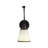1 - Light Swing Arm Wall Lamp - White Fabric - Brown Trim-1016580971