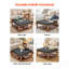 Grande table basse carrée avec repose-pieds 400 LBS