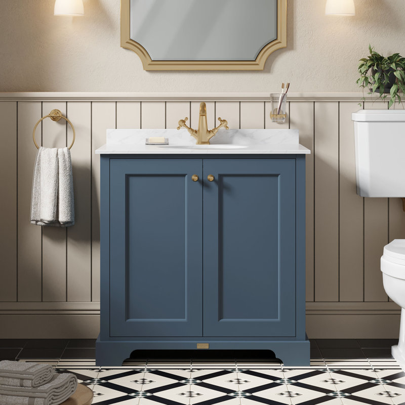 Bayswater 817 mm Bathroom Vanity, Stiffkey Blue