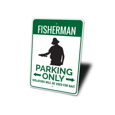 Enseigne en aluminium Fisherman Home