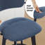 Tabouret de bar pivotant rembourré de 25,59 po avec structure en bois massif-351803751