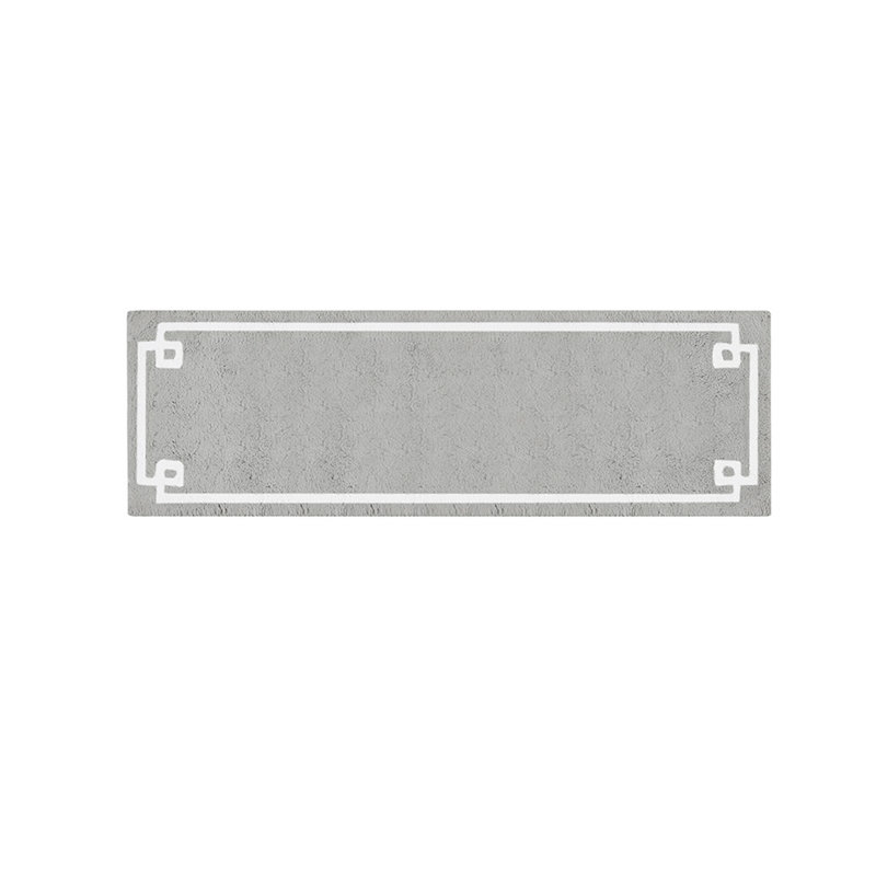 Tapis de bain spacieux en coton touffeté, Gris, L 72 po x l 24 po