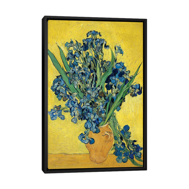 «Irises, 1890» par Vincent van Gogh, reproduction d'art sur toile, H 26 po x l 18 po x P 1,5 po, Pas de tapis