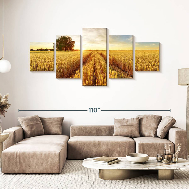 Harnek Wheat Fields, 42" H x 92" W