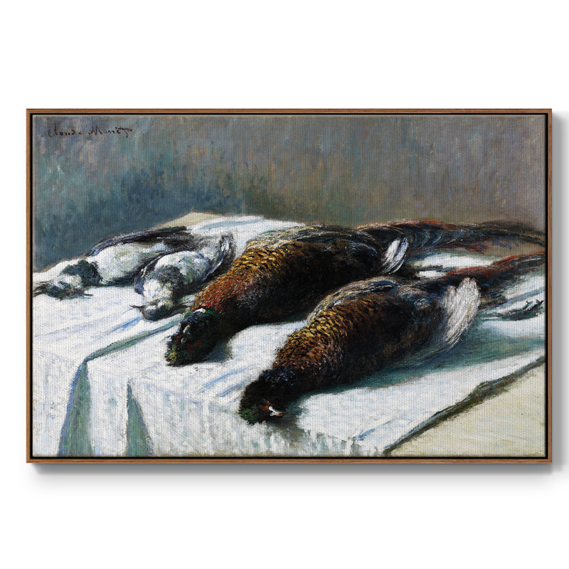 " Monet " by Claude Monet, 25" H x 37" W x 2" D, Walnut