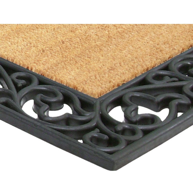 Tapis d'entrée antidérapant personnalisé 36 po x 22 po Dancy Acanthus, Oui