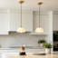 Luminaire suspendu simple en céramique 1 lumière Mid-Century moderne (ampoule incluse)