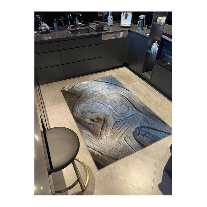 Tapis crème lavable à la machine, Sous-tapis carré 3 pi 3 po inclus