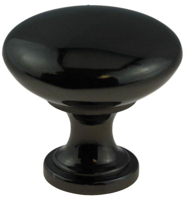 (Paquet de 5) Bouton Garrett de 1 3/16 po, chrome noir, Chrome poli