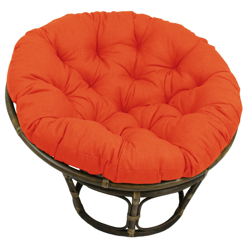 Outdoor 6'' Papasan Seat Cushion, Tangerine Dream, 48" W x 48" D