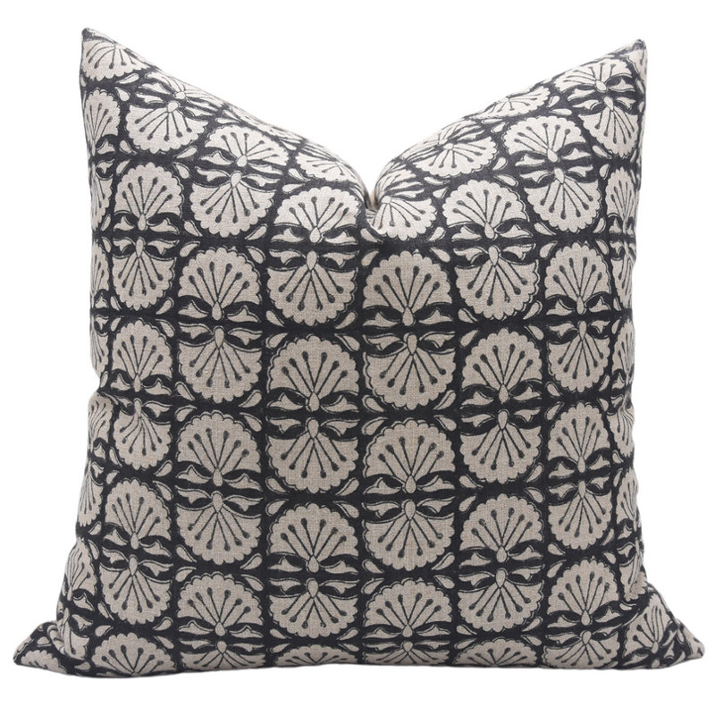 Linen Square Pillow Cover, Square, 22" x 22", Bejini Floral