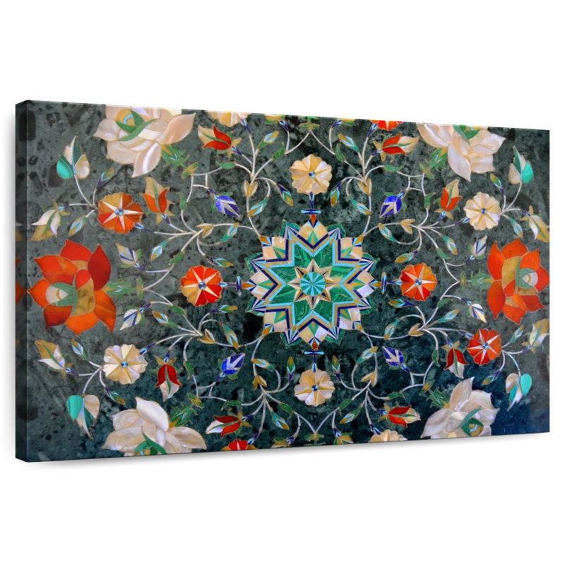 Fleur mosaïque Kerner, H 26 po x l 39 po