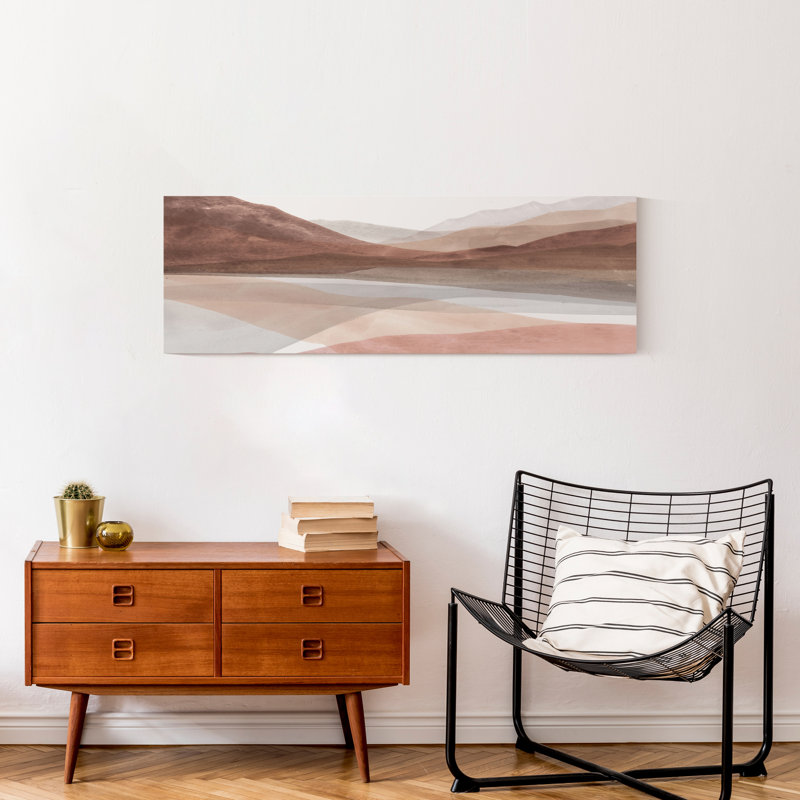 Paysage à l'aube sur toile, H 12 po x l 36 po x P 1,25 po