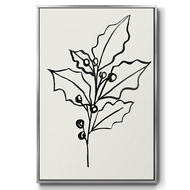 Toile tendue avec châssis Evergreen Ink II, H 37 po x l 25 po x P 1,5 po, Gris