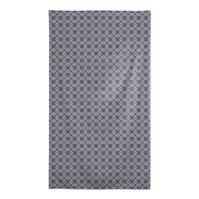 Tusculum Geometric Tablecloth, Dark Gray