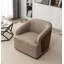 Broderic Faux Leather Swivel Barrel Chair-1979426724