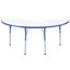 Table d'activité demi-lune effaçable à sec avec pieds réglables - Blanc