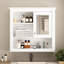 Armoire de salle de bain murale avec porte miroir, armoire de rangement murale avec tablettes, armoire de rangement de salle de bain pour la maison-874362212