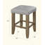 Tabouret à hauteur de comptoir Charnell en cuir synthétique gris et chêne (ensemble de 2)