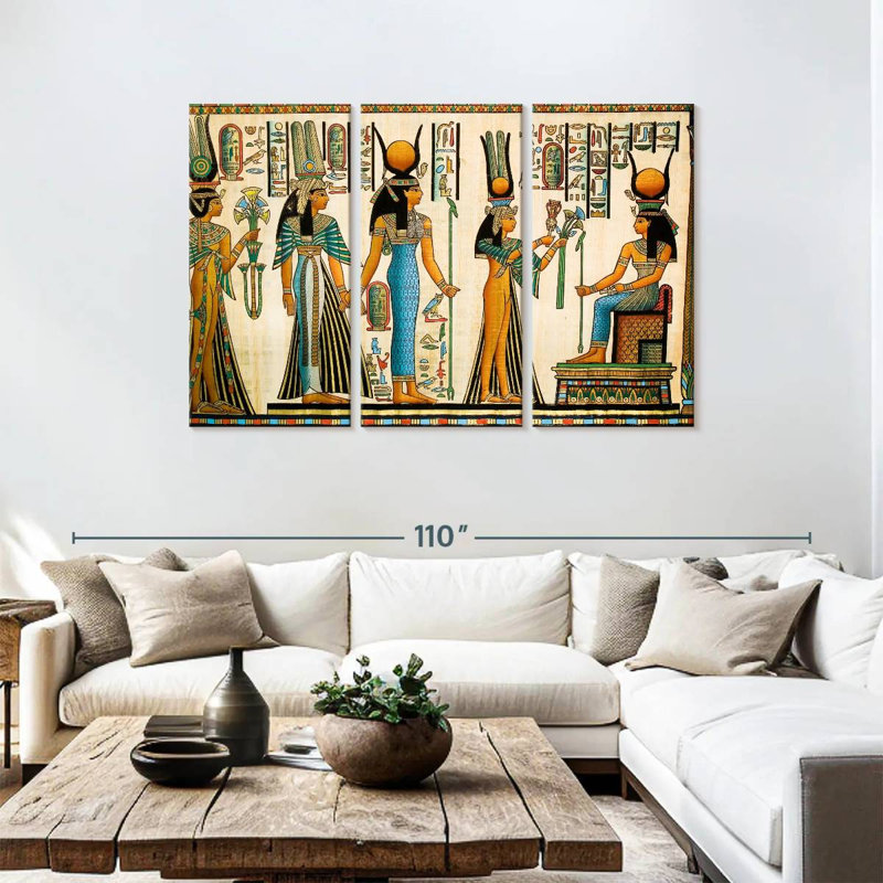 Papyrus de Pharaon antique Leisha, H 48 po x l 74 po
