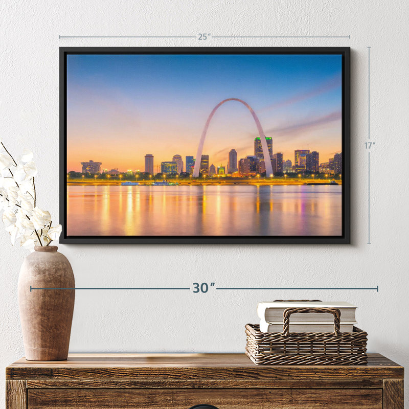 Impression sur toile Saint Louis Gateway Arch, H 17 po x l 25 po
