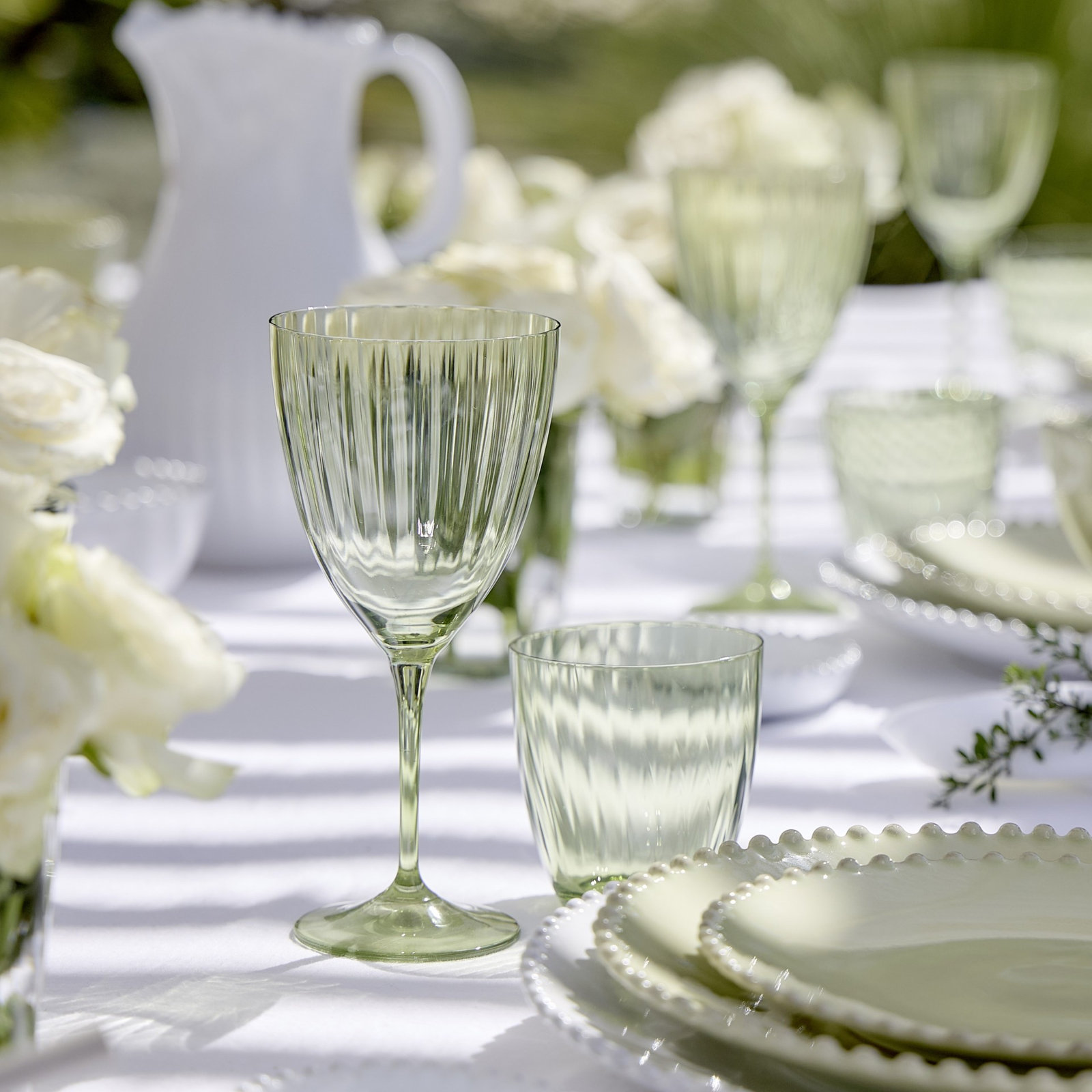 Sensa Drinking Glass, Bottle Green