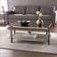 Table basse à miroir avec cadre champagne pour le salon, solution de rangement élégante et peu encombrante