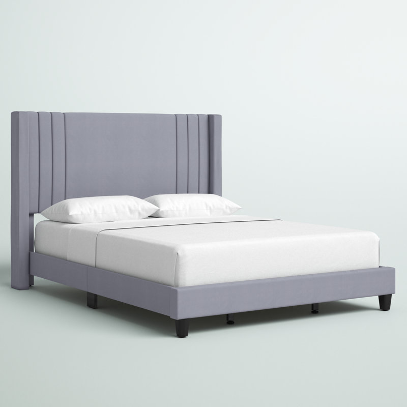 Lit tapissier standard Gile, Grand, Bleu ciel