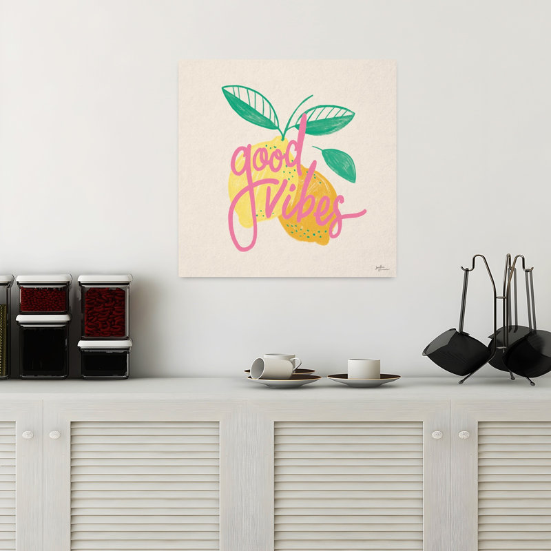 Good Vibes Lemons I, art tropical, H 18 po x l 18 po