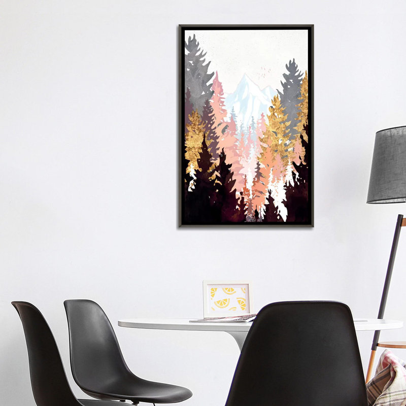 « wine forest » par spacefrog designs-print, H 40 po x l 26 po x P 1,5 po, Toile encadrée de bois rustique foncé