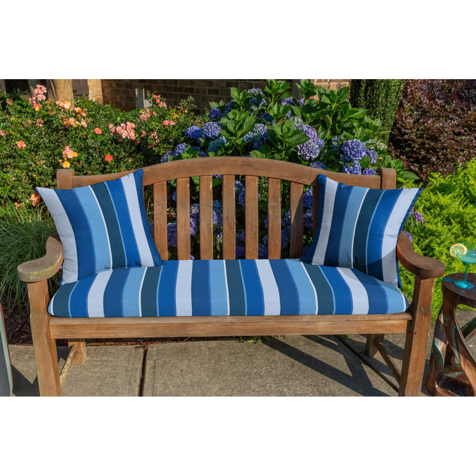 Sunbrella® Throw Pillow, 18"H x 18"W, Milano Cobalt Sunbrella®