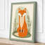 Fox and Botanicals Modern - Wrapped Canvas-1052010089-1052010093