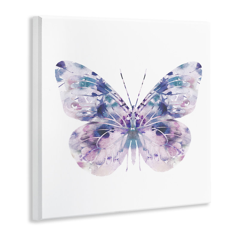 Effet aquarelle galet délicat mauve papillon par Leah Straatsma - Peinture