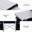 Table de camping portable: aluminium avec pare-brise et 3 armoires. Pour barbecue, fête, pique-nique, cour arrière. Support de camp spacieux et fonctionnel: convient aux pique-niques, fêtes et arrière-cours. Spacieux