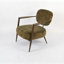 Chaises d'appoint confortables, chaise longue moderne en tissu vert