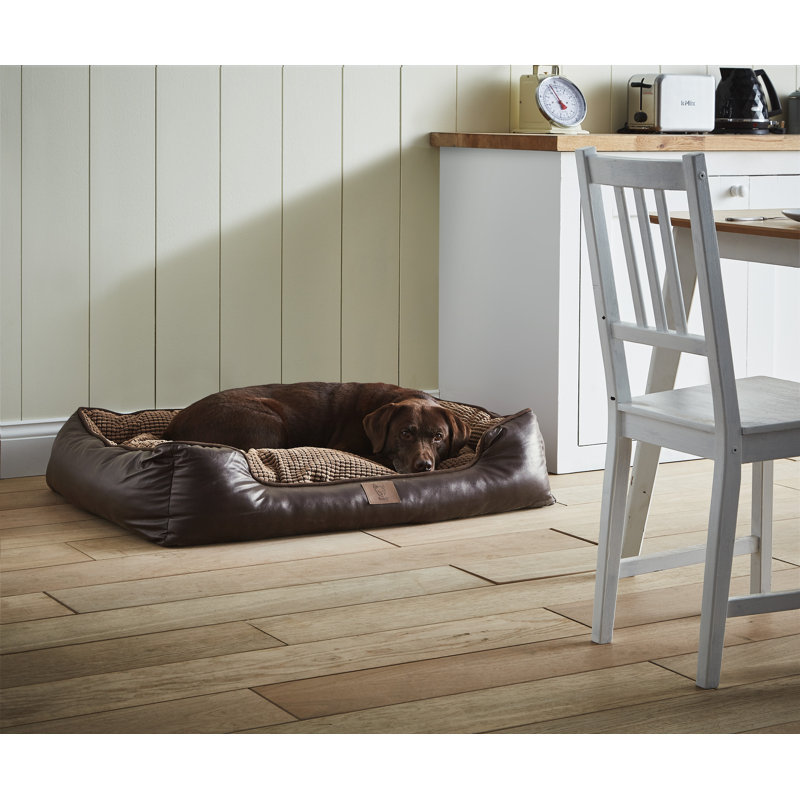Bessie Faux Leather Pet Bed, Extra Large (110cm W x 80cm D x 20cm H)