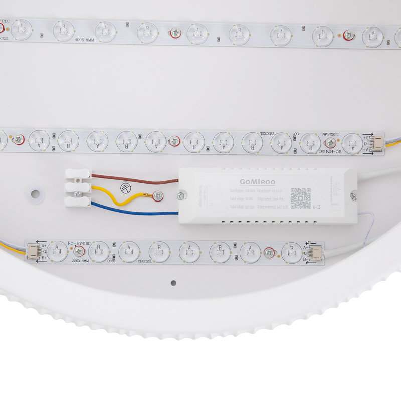 20" 1 - Light Modern Flush Mount Ceiling Light Fixture, Natural