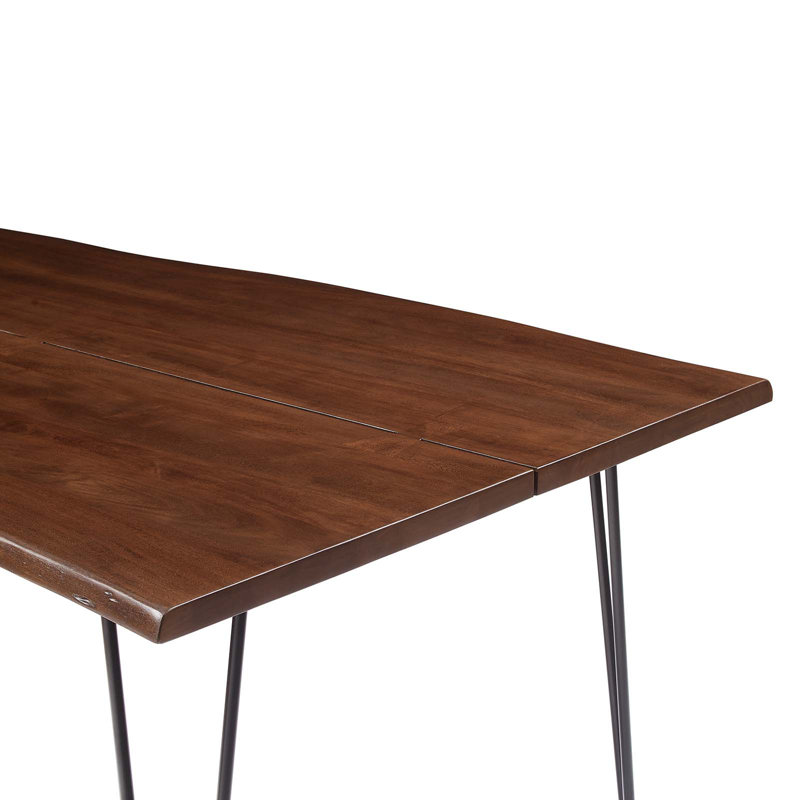 Modway Ardor 96" Live Edge Acacia Wood Dining Table, Black