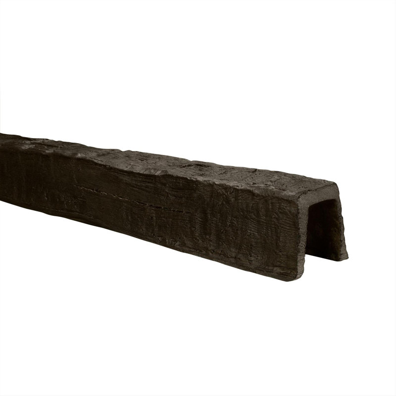 Poutre en faux bois taillée à la main 5 po x 5 po x 153 po, Noyer