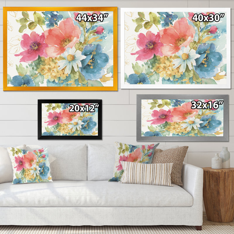 « my french jardin »-cadre photo sur toile, Cadre doré, H 36 po x l 46 po x P 1,5 po