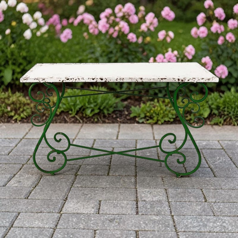 48 x 16,2 po Table rectangulaire en fer Charleston 1940