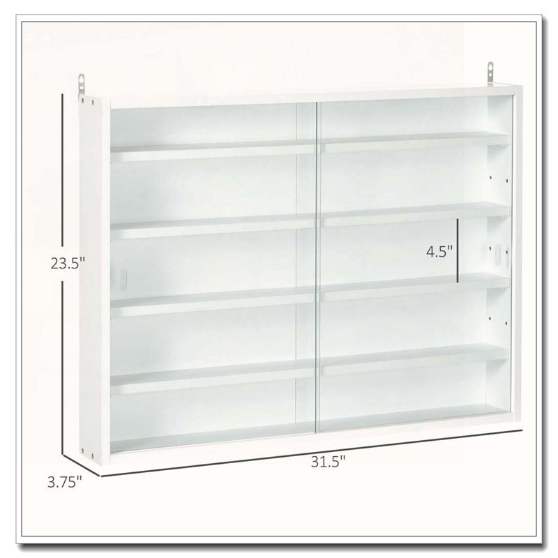 Vitrine à 5 niveaux avec 2 portes et tablettes réglables