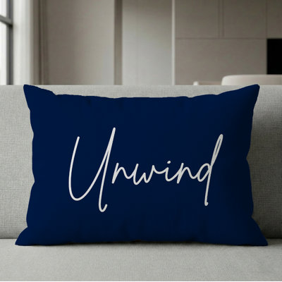 Unwind Pillow 16"X12" Navy