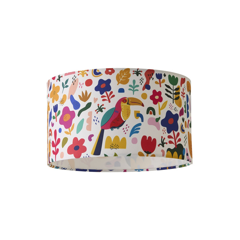 15cm H Linen Blend Drum Lamp Shade ( Clip On ) in Cream