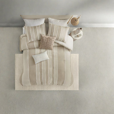 Space-saving Cotton Boho Bedding Sets, 4-piece Queen Duvet Cover For Home