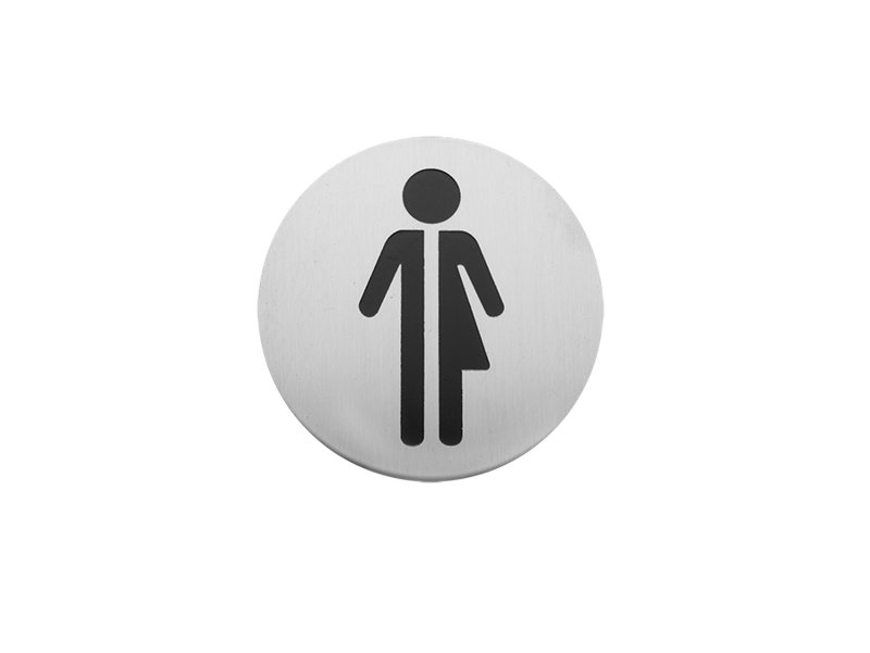 Door Sign, Satin Stainless Steel